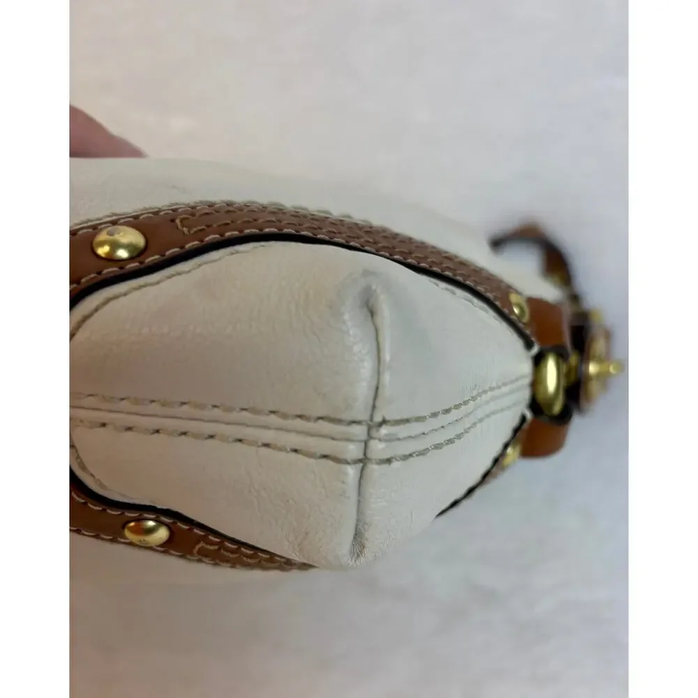 Coach Vintage Y2K Carly Hobo in Parchment with Chain